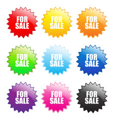 For sale sticker vector
