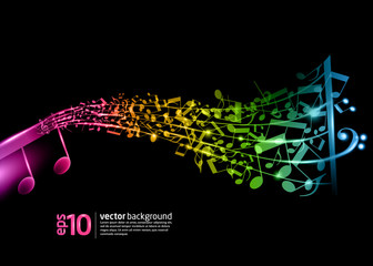 neon music background