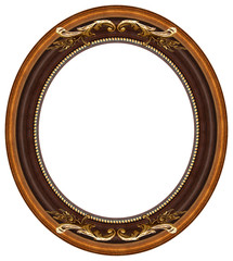 Oval gold picture frame