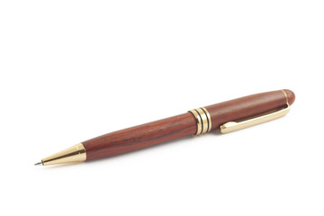 The pen on white background