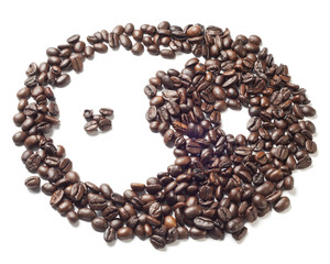 Yin yang coffe sign