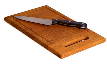 Knife on a chopping board
