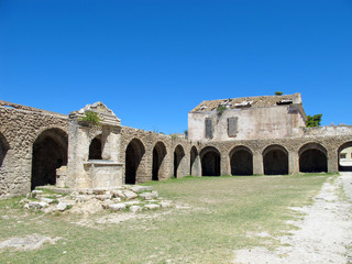 Abbey cloister in San Nicola Island (Tremiti, Italy)