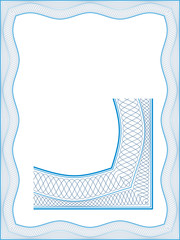 Classic guilloche border for diploma or certificate