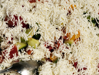 Salad with Cheese Background