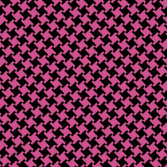 Different Houndstooth in Magenta and Black