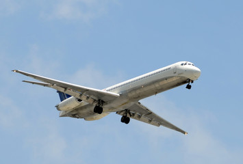 Fototapeta na wymiar Passenger jet airplane