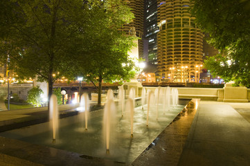 Fountain at night