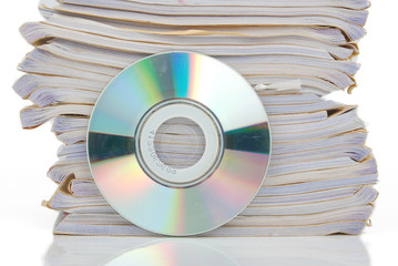 Fototapeta premium CD with documents