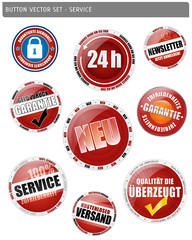 Button Vector Set - Service