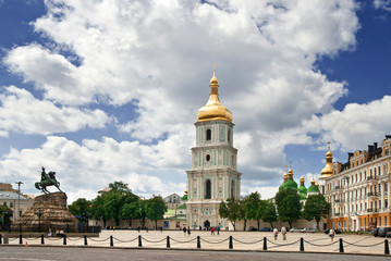 Fototapeta na wymiar St Sophia plac w Kijowie, Ukraina