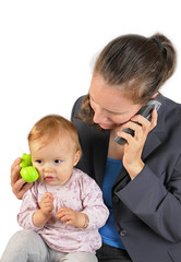 Young business woman with her daughter - 24894981