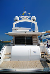 rear section of a yacht