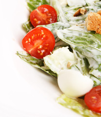 Vegetable salad with chicken