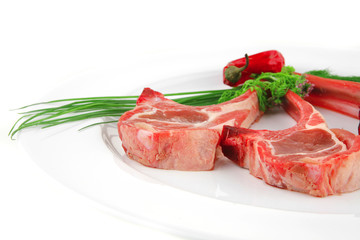 raw lamb ribs