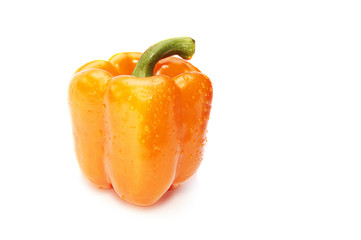 orange pepper isolated on white background