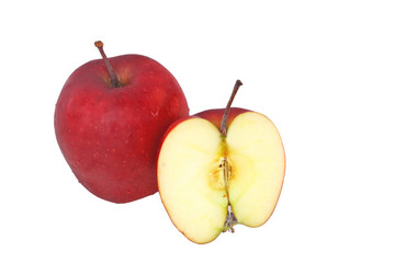one red apple and a half