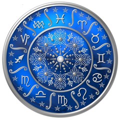 Blaue Horoskopscheibe