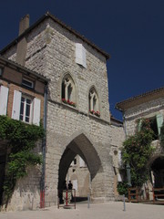Fototapeta na wymiar Village de Monflanquin ; Vallées du Lot et Garonne ; Aquitaine