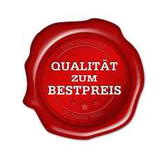 Qualität zum Bestpreis, Siegel, button, plakette