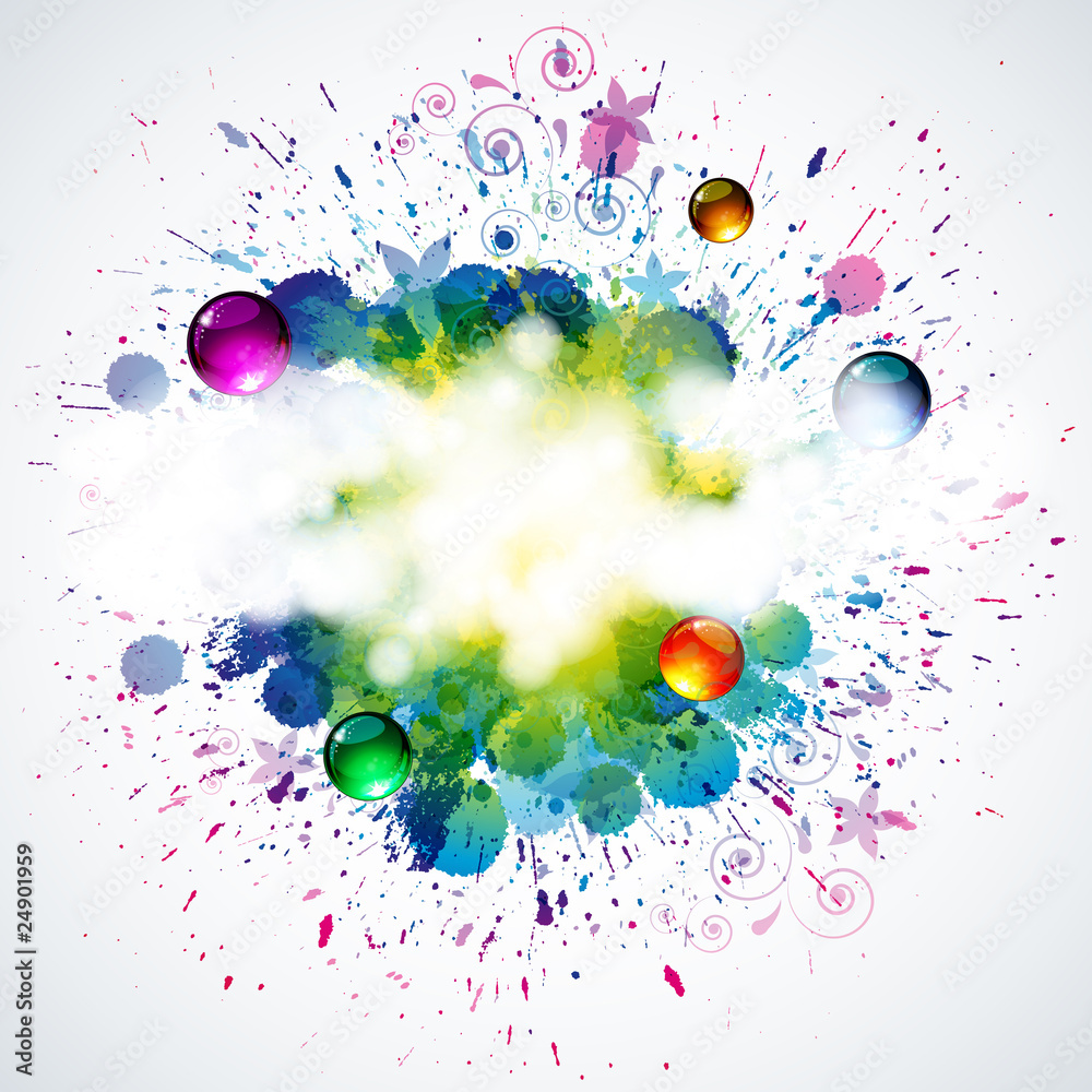 Aufkleber eps10 vector splash background