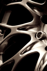 luxury vehicle chromed wheel hub