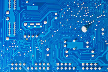 Close up of computer circuit board