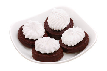 Plate with a white zephyr