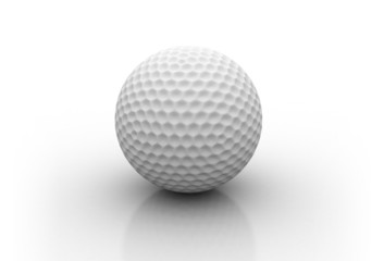 Golf ball isolated on white