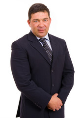 mature business men portrait isolated on white