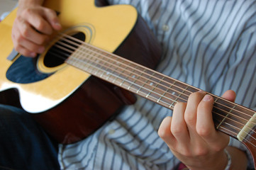 Fototapeta na wymiar Playing Guitar