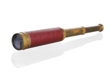 Antique brass telescope