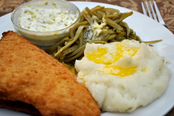 Mashed Potato and Fish Dinner