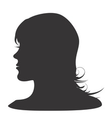 silhouette of womans head