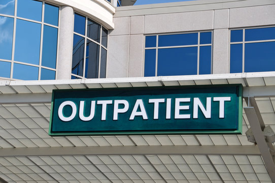 Hospital Outpatient Entrance Sign