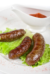 grilled venison sausage