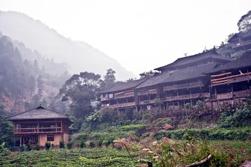 Fotobehang Guilin mountain old village © Marek Poplawski