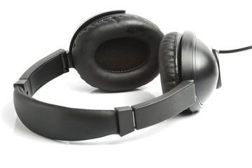 black headphones