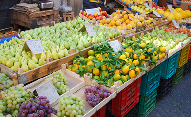 Sicilian street market in Catania