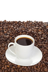 isolated coffee and cup