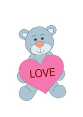 Teddy bear with heart