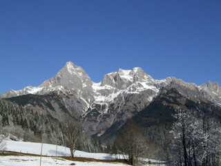 Winterlandschaft in den österreichischen Bergen