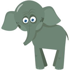 Silly elephant. A vector illustration