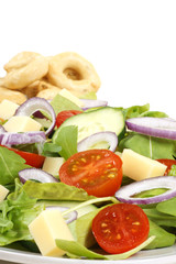 Mixed salad with cheese