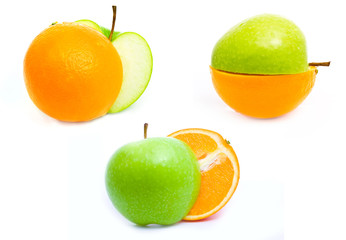 Obraz na płótnie Canvas apple and orange