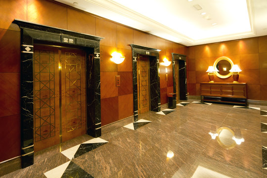 Lift Lobby In A Luxury Hotel