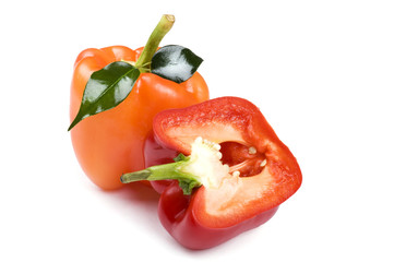 pepper close up on white background