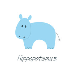 Little blue hippo