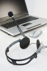 Headset mit Laptop