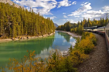 Fotobehang Train Journey through the Rocky Mountains, Canada © Kingsman